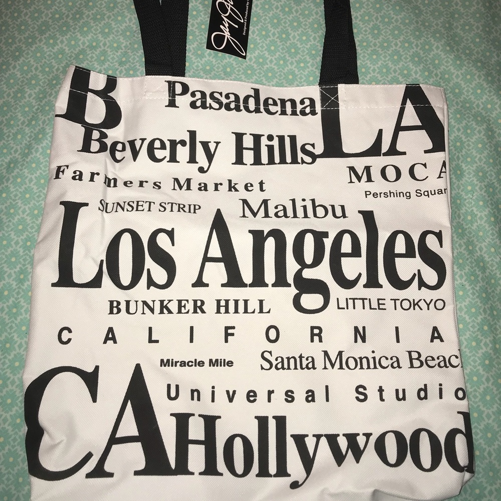 Jay Joshua white California themed bag